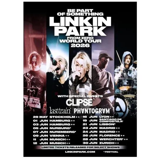 Linkin Park From Zero World Tour 2026 Concert Poster