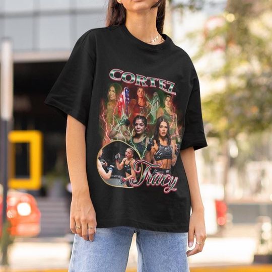Discover Tracy Cortez Vintage Style UFC mma T-Shirt Retro 90's style Bootleg T-Shirt Oversized Sport Tee gift for ufc UFC T-shirt Mexico Shirt Champ