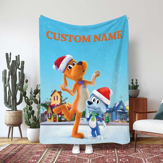Discover Go Dog Go Baby Blanket, Tag Scooch Winter Blanket, nimated Series Throw Blanket, Personalized Pet Lover Throw Blanket, MKA011