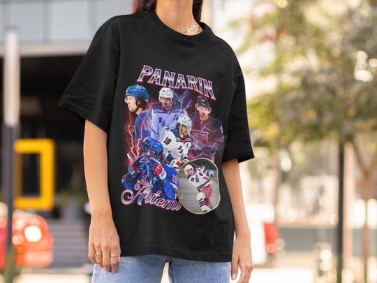 Artemi Panarin Shirt Vintage 90s New York Rangers NHL Hockey Design Retro Bootleg Gift Classic Graphic Tee Unisex T-Shirt Limited Edition