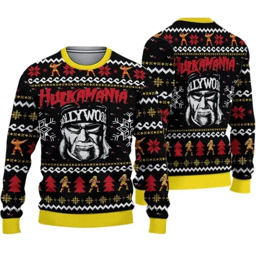 Hulkamania Hulk Hogan Ugly Christmas Sweater Hot Sale