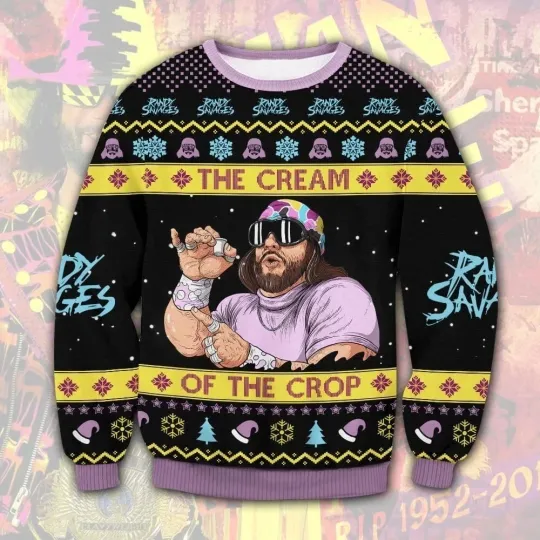 Discover Macho Man Randy Savage Ugly Christmas Sweater Perfect Fan Gift Hot Sale