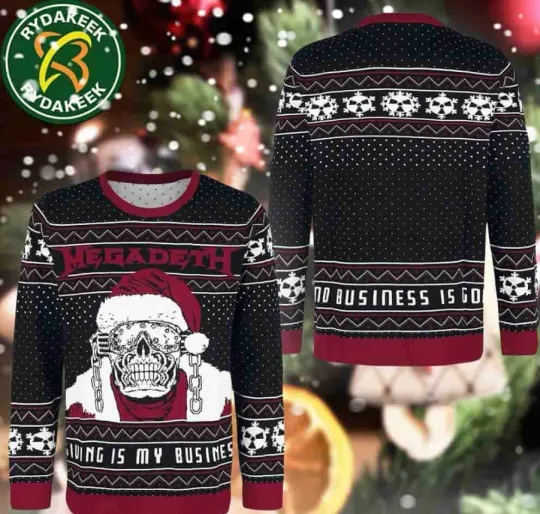 Rare! Megadeth Giving Is My Business Ugly Sweater