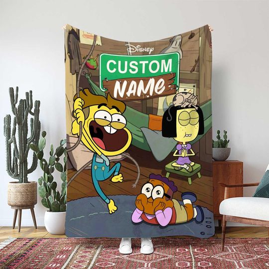 Discover Big City Greens Cricket Green Blanket, Disney Cricket Tilly Remy Blanket, Best Friends Room Decor, Disneyland Movie Gift Blanket, THA359