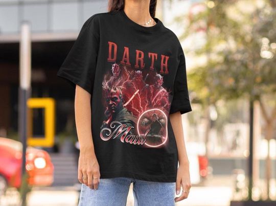Darth Maul Shirt Retro Style Vintage Shirt Star Wars Fan Gift for him Jedi 90's Bootleg Style Star Wars T-Shirt Star Wars Fan tee Family Tee