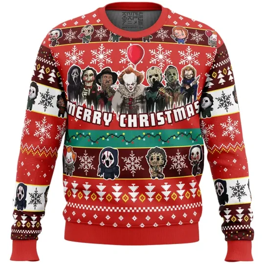 Discover Merry Christmas Nightmares of Halloween Ugly Christmas Sweater