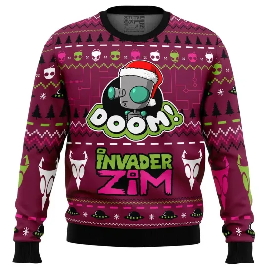 Dooom Invader Zim Ugly Christmas Sweater