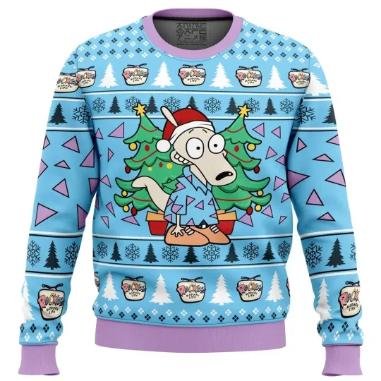 Discover Christmas Rocko Rocko’s Modern Life Ugly Christmas Sweater