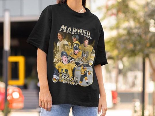 Discover Mitch Marner Shirt Vintage 90s Vegas Golden Knights NHL Hockey Design Retro Bootleg Gift Classic Graphic Tee Unisex T-Shirt Limited Edition