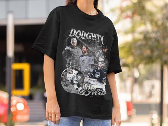 Discover Drew Doughty Shirt Vintage 90s Los Angeles Kings NHL Hockey Design Retro Bootleg Gift Classic Graphic Tee Unisex T-Shirt Limited Edition
