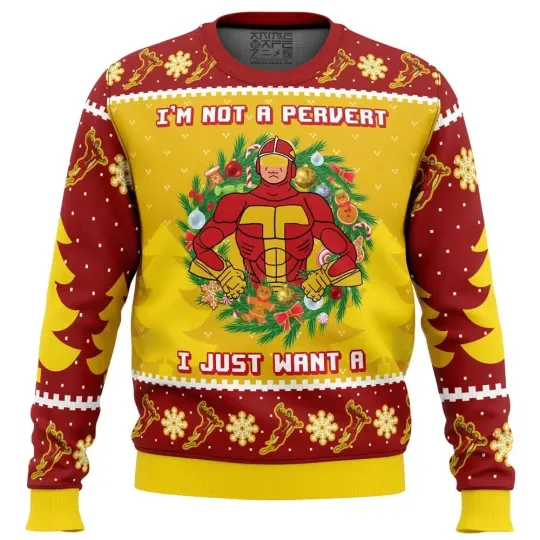 Discover I’m not a pervert Turbo Man Ugly Christmas Sweater