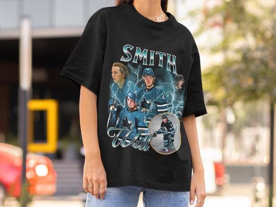 Will Smith Shirt Vintage San Jose Sharks NHL Fan Hockey Design Retro Bootleg Gift Classic Graphic Tee Unisex Sharks T-Shirt Limited Edition