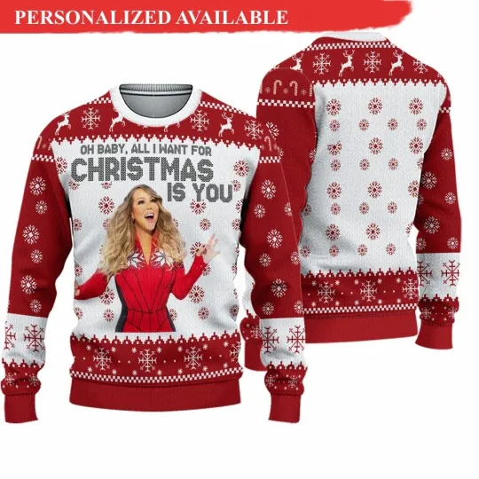 Discover Mariah Carey Ugly Christmas Sweater Mariah Carey Ugly Sweater Gift For C