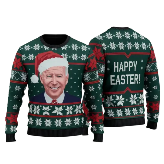 Joe Biden Happy Easter Ugly Christmas Sweater Funny