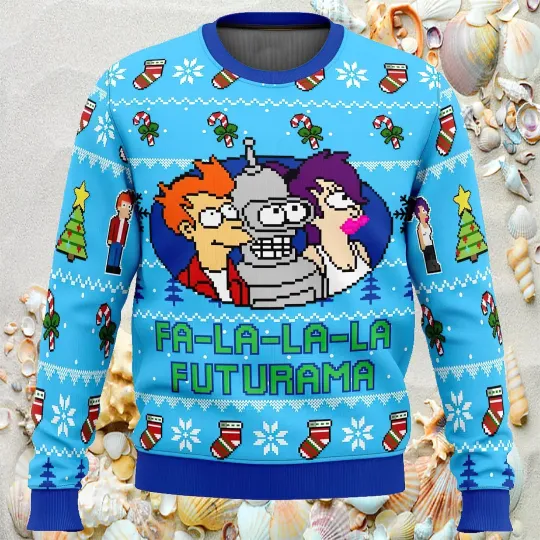 Fa La La La Futurama Ugly Christmas Sweater