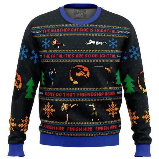 Discover Finish Him! Mortal Kombat Ugly Christmas Sweater