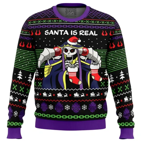 Discover Santa Is Real Overlord Ugly Christmas Sweater