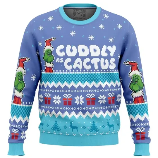 Discover Cuddly as a Cactus funny character Ugly Christmas Sweater