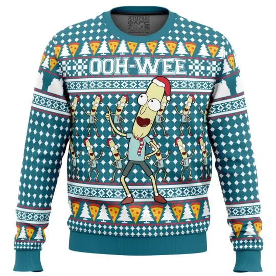 Mr. Poopybutthole Ohh Wee Rick n Rickandmorty Ugly Christmas Sweater