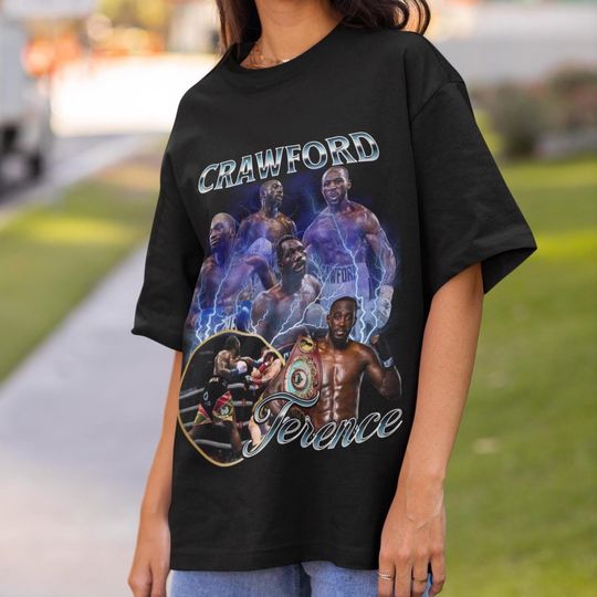 Terence Crawford Vintage Style UFC Boxing T-Shirt Retro 90's style Bootleg T-Shirt Oversized Sport Tee gift for UFC T-shirt USA Shirt Champ
