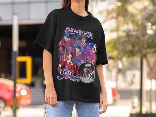 Discover Ivan Demidov Vintage 90s Montreal Canadiens NHL Hockey Design Retro Bootleg Gift Classic Graphic Unisex T-Shirt Limited Edition Habs Shirt