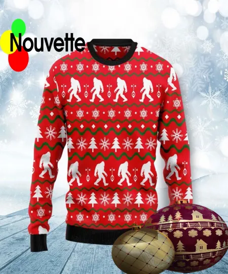 Discover Bigfoot Ugly Christmas Sweater