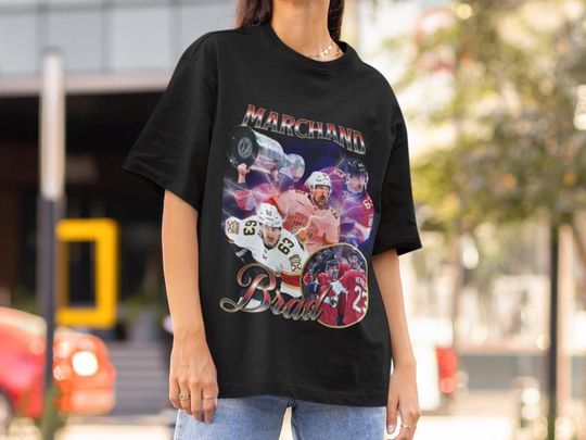 Brad Marchand Shirt Vintage 90s Florida Panthers NHL Hockey Design Retro Bootleg Gift Classic Graphic Tee Unisex T-Shirt Limited Edition