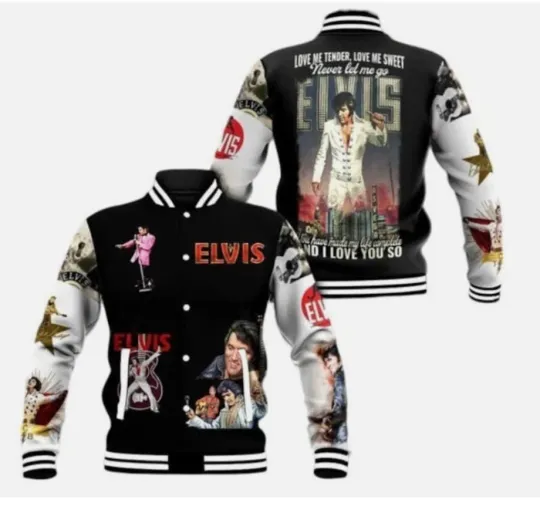 Discover Elvis Presley baseball Jacket, King Of Rock Jacket, Rock N Roll