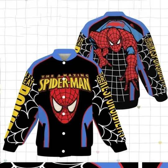 Discover The Amazing Spiderman Birthday Xmas Gift For Fan Superhero Baseball Jacket