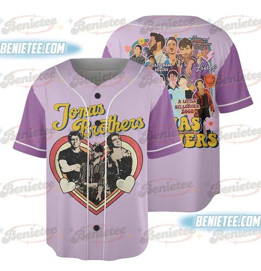 Jonas Brothers 20th Anniversary Tour 2025 Baseball Jersey, Vintage 90s Retro Tee