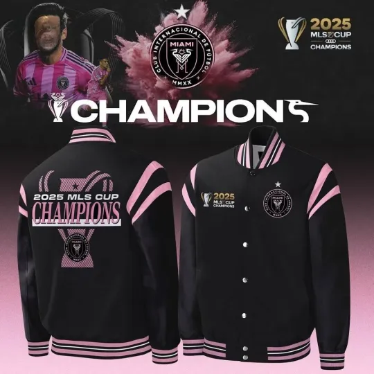 Discover Inter Miami CF 2025 MLS Cup Champions Limited Edition Baseball Jacket