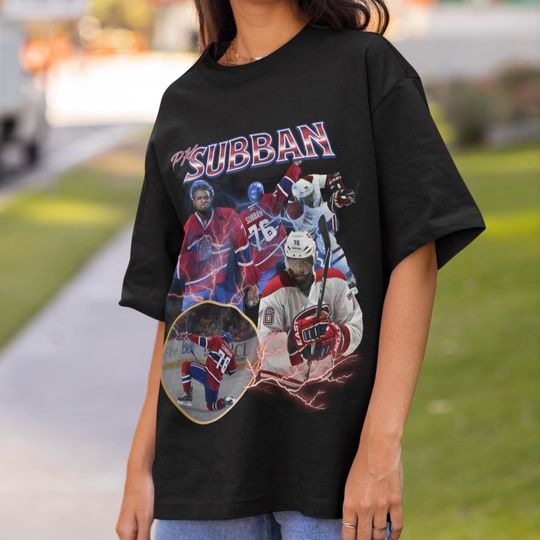 Discover PK Subban Vintage 90s Montreal Canadiens Habs NHL Hockey Design Retro Bootleg Gift Classic Graphic Unisex T-Shirt Limited Edition Habs Shirt
