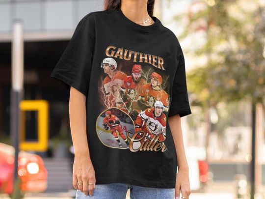 Cutter Gauthier Shirt Vintage 90s Anaheim Ducks NHL Hockey Design Retro Bootleg Sweater Gift Classic Graphic Unisex T-Shirt Limited Edition