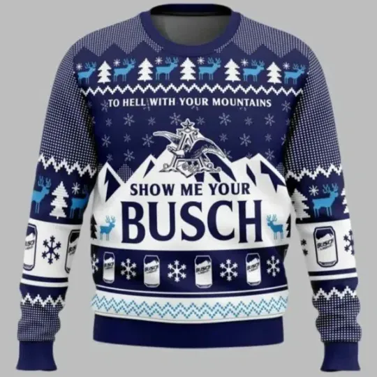 Show Me Your Busch Ugly Christmas Sweate