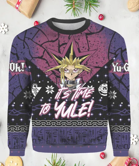 Yugioh It'S Time To Yule Deck The Halls Ugly Christmas Sweater