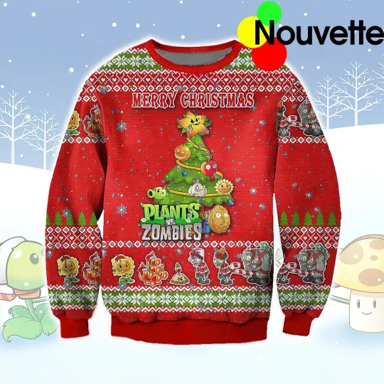 Discover Plants Vs Zombies Ugly Christmas Sweater