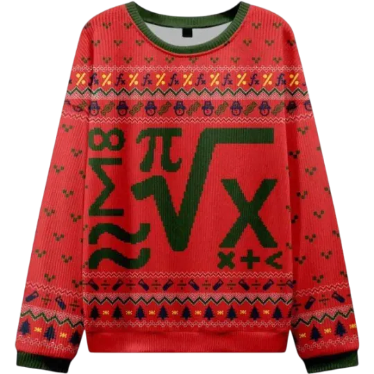 Discover Beauty of Mathematics Red Ugly Christmas Sweater