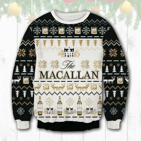 Discover Macallan House 1824 Whiskey 3d Ugly Sweater Christmas Christmas Ugly Swea