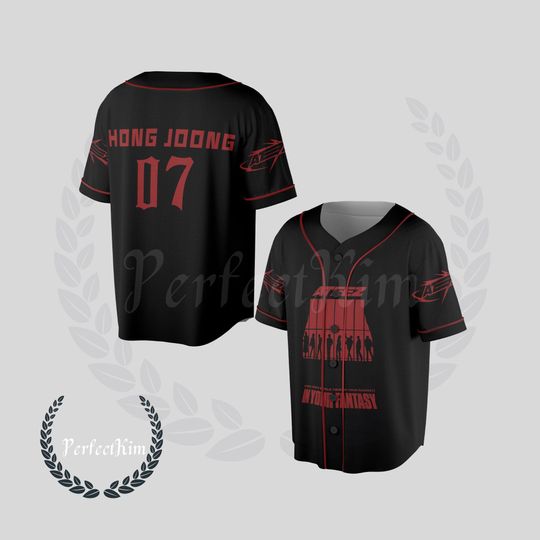 Ateez 2025 IN YOUR FANTASY World Tour Baseball Jersey, Kpop Member Concert Merchandise