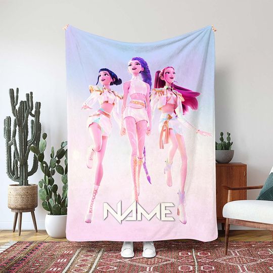Discover Custom Zoey Rumi Mira Blanket, What Its Sound Like Outfit Blanket, Girl Group Stage Music Blanket, Character Concert Blanket Gift, VTB647