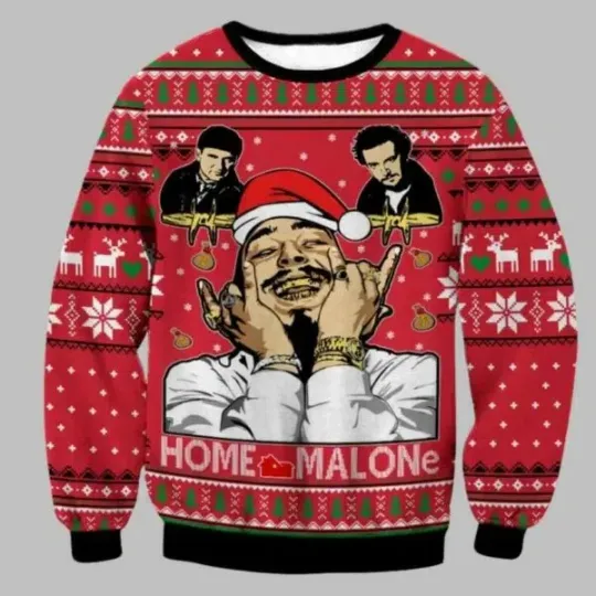 Home Malone Post Malone Ugly Christmas Sweaters