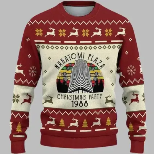 Discover Nakatomi Plaza Christmas Party 1988 Ugly Christmas Sweater