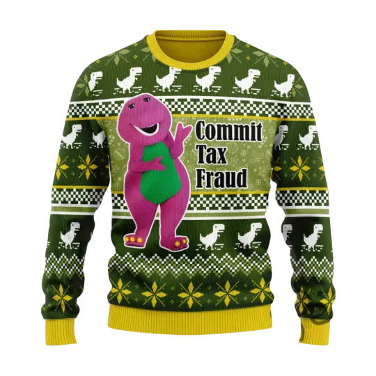 Discover Commit Tax Fraud Ugly Christmas Sweater 2024 SALE