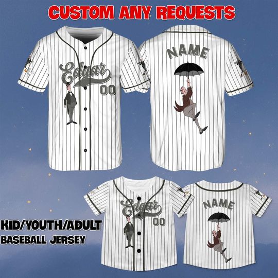 Discover Custom Edgar Balthazar Baseball Jersey, Disney The Aristocats Villain Shirt, Duchess Cat Kitten Jersey, Edgar Balthazar Butler Shirt
