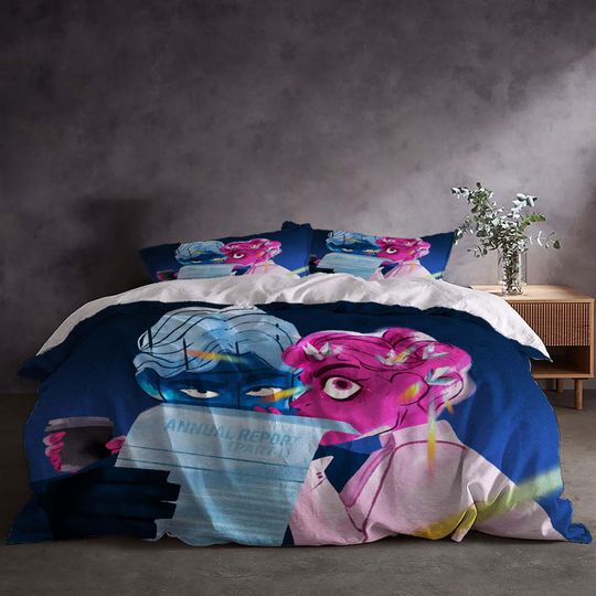 Lore Olympus Christmas Bedding Set, Queen Size, 3 Pieces with Duvet Cover and Pillowcases