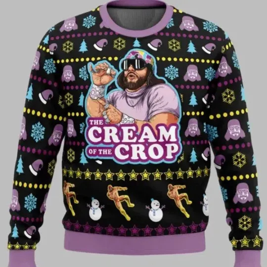 Randy Savage The Cream of the Crop Ugly Christmas Sweater