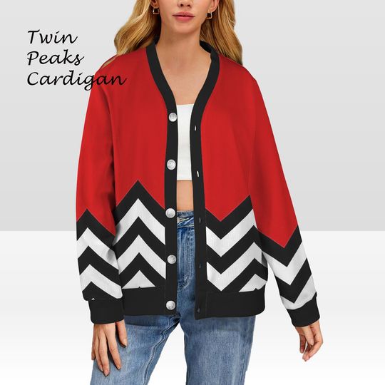 Twin Peaks 90s Cardigan Sweater Unisex Winter Outerwear