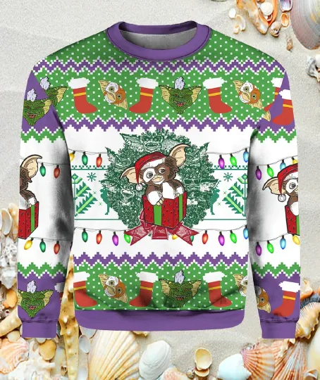 Gremlins Purple Ugly Christmas Sweater