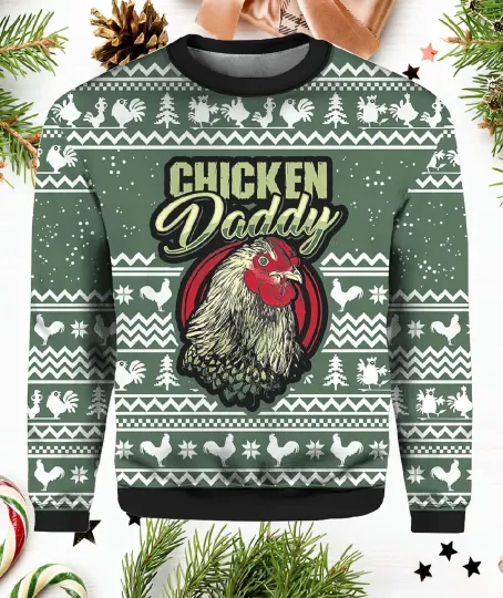 Discover Chicken Daddy Ugly Christmas Sweater