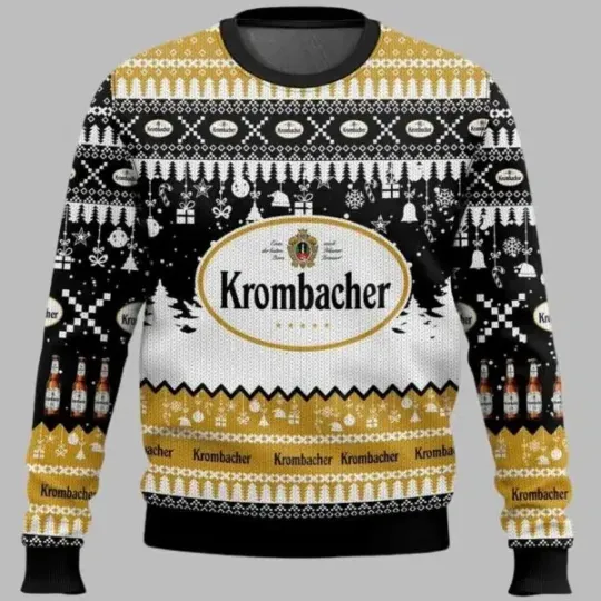 Discover Krombacher German Beer Ugly Christmas Sweater
